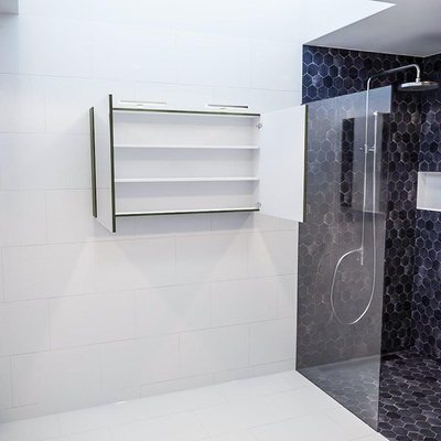 Mondiaz CUBB Armoire de toilette avec miroir - 120x70cm - 2 portes - Army (Vert)