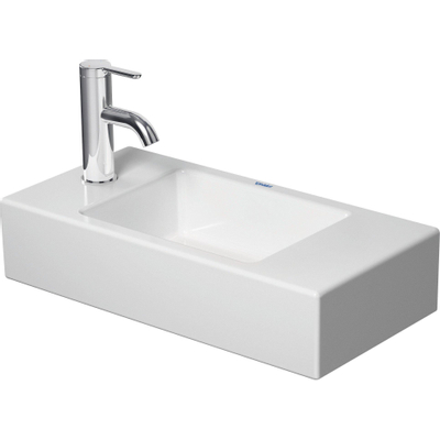 Duravit Vero air Fontein - 50x25cm - 1 kraangat links - zonder overloop - wit