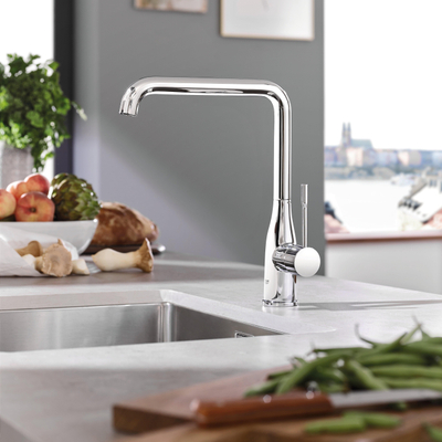 Grohe Essence New Keukenkraan - hoog - l uitloop - chroom