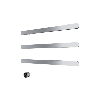 Hotbath &MORE Radiateur sèche-serviettes - 80x57cm - carré - 3 barres - horizontal - avec interrupteur - chrome