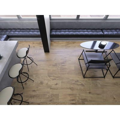 Terravito Selvaro Keramisch parket wand- en vloertegel - 20x120cm - 9.0mm - Rechthoek - gerectificeerd - Houtlook - mat bruin - Honey