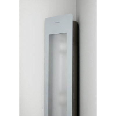 Sunshower Round Medium One infrarouge en saillie incl. kit d'installation angle 140x33x25cm White