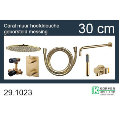 Wiesbaden One Pack Inbouwthermostaatset rond - type 404 - 30cm - gunmetal (antraciet)