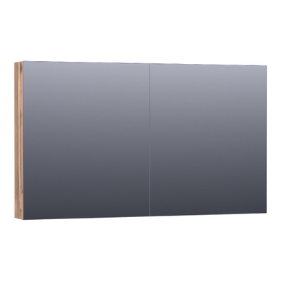 BRAUER Plain Spiegelkast - 120x70x15cm - 2 links/rechtsdraaiende spiegeldeuren - MFC - Almond
