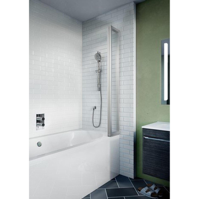 Crosswater Kai Pare-baignoire - 82x150.2cm - en 4 parties pliantes gauche - verre de sécurité 4mm - aluminium argenté