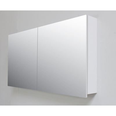 Basic Line Line Bella armoire de toilette 2 portes avec miroir à l''intérieur de la porte 117x60x14cm Gris