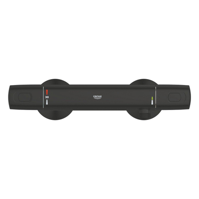Grohe Precision Trend QuickFix Douchekraan - thermostatisch - met glijstangset - HOH 15cm - matte black (mat zwart)