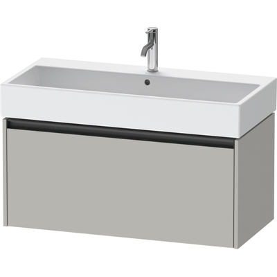 Duravit Ketho.2 Wastafelonderbouwkast - met 1 lade - 98.4x46x44cm - met greep antraciet - betongrijs mat