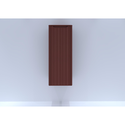 HR badmeubelen Juice Halfhoge Kast - 40x35x100cm - met ronde hoeken - 3D-front - 1 deur - linksdraaiend - terra mat