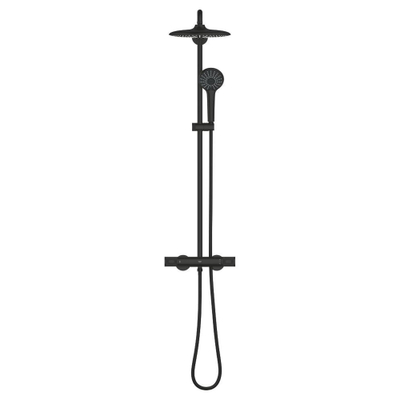 Grohe Vitalio Joy Douchesysteem - met thermostaatkraan - matte black (mat zwart)