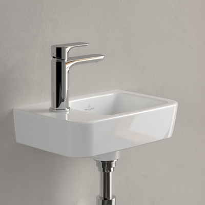Villeroy & Boch O.novo lave-mains 36X25cm - 1 trou de robinet à gauche sans trop-plein ceramic+ blanc
