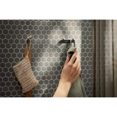Hansgrohe AddStoris S dubbele haak mat zwart