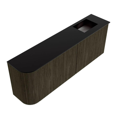 Mondiaz JOYA 111.6cm toiletmeubel - ronding links kleur Shadow - Wastafel FAYE positie Rechts 1 kraangat kleur Urban.