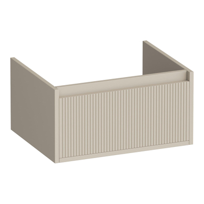 BRAUER Hope Wavy wastafelonderkast 60 1 softclose lade greeploos - 1 sifon uitsparing - mat beige