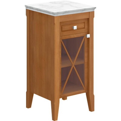 Villeroy et Boch Hommage Commode 44x85cm Bouleau/Marbre poignée droite Blanc