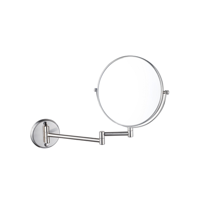Fugaflow make-up spiegel - 20cm - rond - PVD - geborsteld RVS -