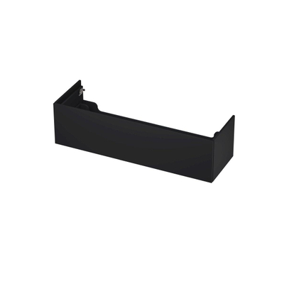INK Wastafelonderkast - 140x45x37.6cm - 1 lade - push to open - met recht opdekfront - MDF lak - Mat zwart