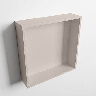 Mondiaz Easy nis 29.5x29.5x8cm - inbouw/opbouw - 1 open vak - Solid surface - Linen