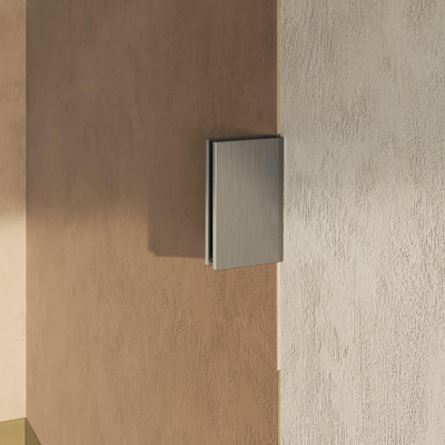 BRAUER Void Paroi de baignoire - 80x140 - verre bronze - incl. traitement anticalcaire - acier inoxydable brossé PVD