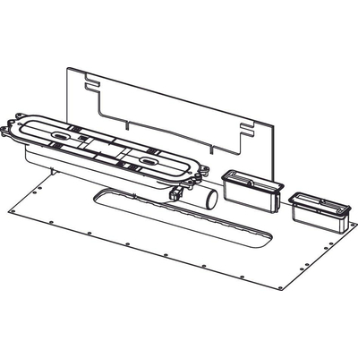 Tece - TeceDrainprofile - évacuation basse - DN 40 - horizontal