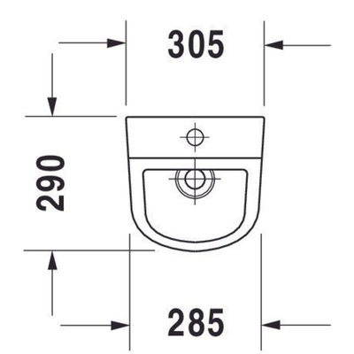 Duravit D-code Urinoir - met boveninlaat - met bevestiging - zonder spoelrand - met sproeikop en sifon - glans wit