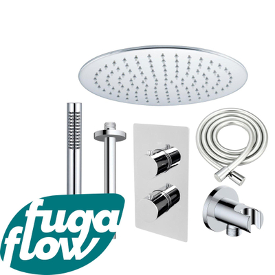 FugaFlow Eccelente Sobrado Badkamer inbouw regendoucheset met thermostaat plafondarm hoofddouche staaf handdouche chroom