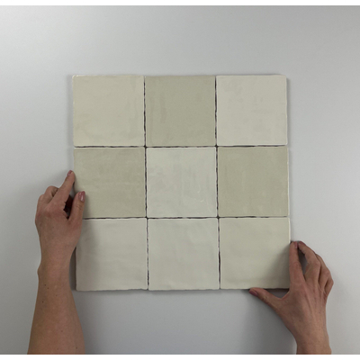 By Goof Moos Ivory brillant fait main 13x13