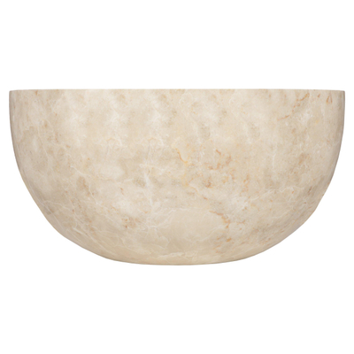 Differnz Boomer Vasque à poser - 21x12cm - ronde - Marbre - Beige