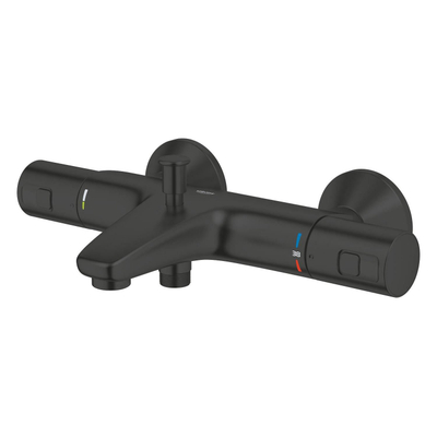 Grohe Precision start Mitigeur baignoire - robinet thermostatique - inverseur - raccord entraxe 15cm - Noir mat