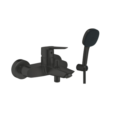 Grohe Start Badmengkraan - omstel - HOH 15cm - met handdoucheset - matte black (mat zwart)