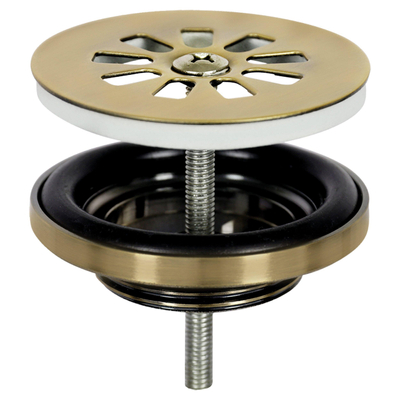 Differnz Ravo ensemble lave-mains - 38,5x18,5x9cm - Rectangulaire - 1 trou de robinet - robinet courbé or mat - béton gris foncé