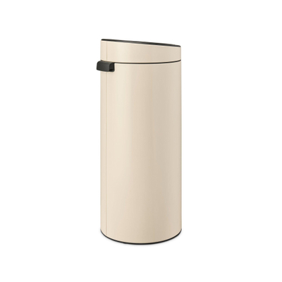 Brabantia Touch Bin Poubelle - 30 litres - seau intérieur en plastique - soft beige