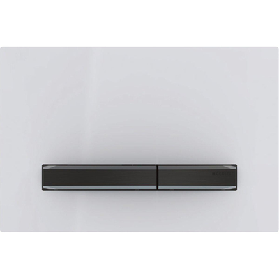 Geberit Sigma50 bedieningsplaat - 2-toets spoeling - vierkant - zwart chroom wit
