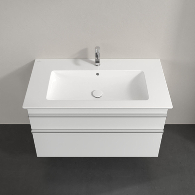 Villeroy & Boch venticello Meuble sous lavabo 95.3x50.2x59cm avec 2 tiroirs blanc glossy