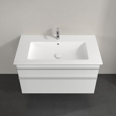 Villeroy & Boch venticello wastafelonderkast - 95.3x59cm 2x lade - glans wit