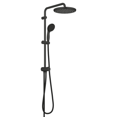 Grohe Vitalio Start Douchesysteem - 250 flex - omstelkraaan - hoofddouche 2 straalsoorten - Handdouche - 1 straalsoort - mat zwart - OUTLET UDEN