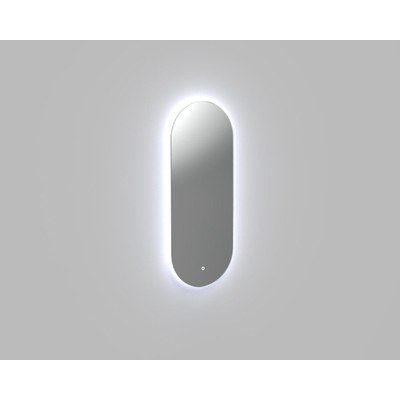 Arcqua Reflect Miroir ovale 40x100x3cm avec éclairage LED vertical et interrupteur tactile 4200K