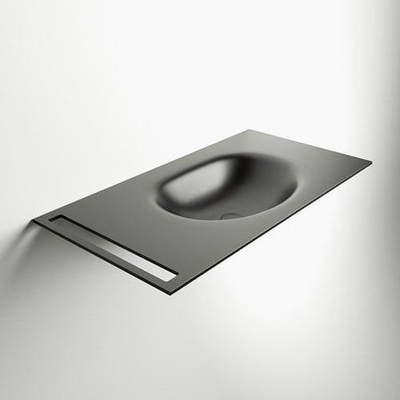 Mondiaz EASY Inbouwwastafel - 40cm - horizontaal inbouw handdoekhouder links