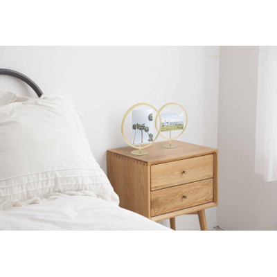 Umbra Infinity cadre photo 26x30x10cm à poser rond Iron or mat