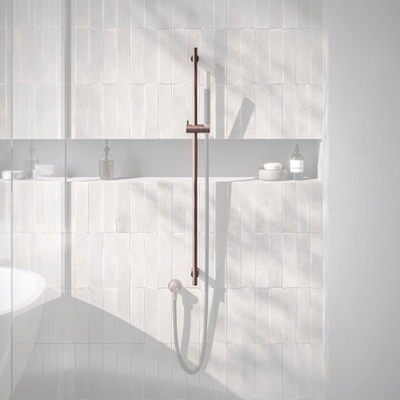 Hotbath Archie Barre de douche 90 cm BCP Cuivre brossé PVD