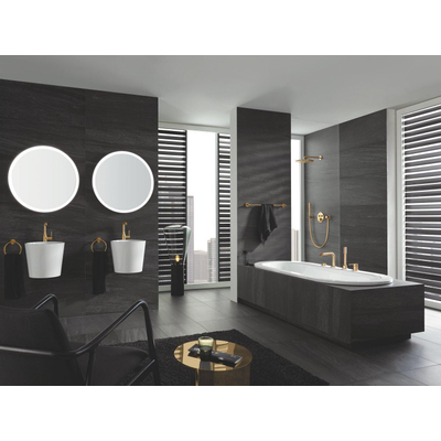 Grohe Essence New afbouwdeel voor 4-gats badrandcombinatie met omstel incl. baduitloop, handdouche en doucheslang 200cm brushed cool sunrise TWEEDEKANS