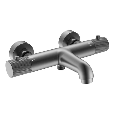 Wiesbaden Ribbd Mitigeur thermostatique bain entraxe 15 cm gunmetal PVD