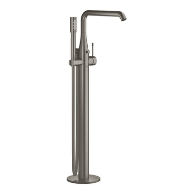 Grohe Essence New Afbouwdeel vrijstaande badkraan - omstel - draaibare uitloop 27.7cm - handdouche - doucheslang - brushed hard graphite (antraciet)