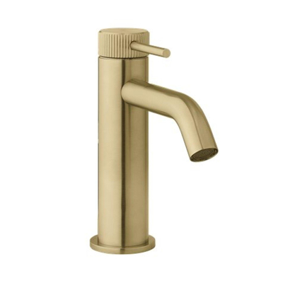 Crosswater 3ONE6 Robinet de lavabo - 14,7 cm - posé - acier inoxydable - laiton brossé