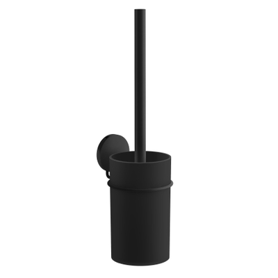 Smedbo Beslagsboden WC-borstelgarnituur - 8.3x35cm - zelfklevend - RVS Mat Zwart