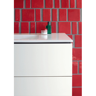 Duravit ME by Starck Lavabo pour meuble 123x49cm avec 1 trou de robinetterie et Wondergliss blanc