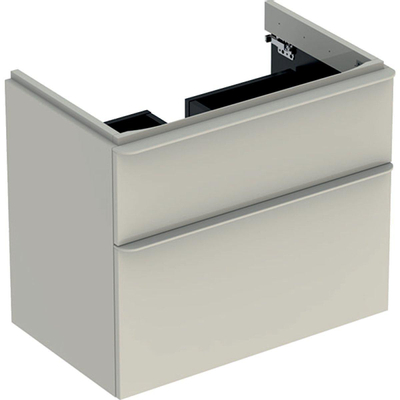 Geberit Smyle Square wastafelonderbouwkast met 2 laden 73.4x61.7x47cm zandgrijs OUTLETSTORE