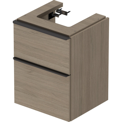 Duravit D-neo Meuble sous vasque 48.4x44.2x62.5cm 2 tiroirs Chêne (terra) mat