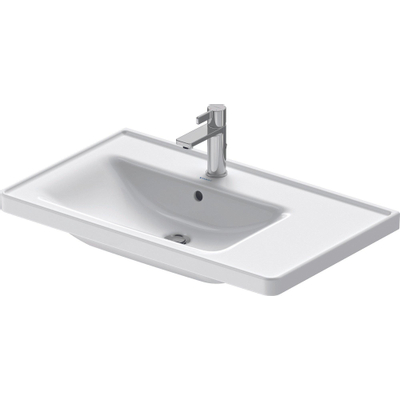 Duravit D-Neo lavabo avec WonderGliss 80x48x17cm 1 trou de robinet rectangulaire Céramique Blanc