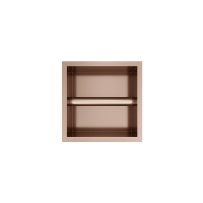 Hotbath &MORE Inbouw Toiletrol Houder - 16x16x13cm - Geborsteld koper PVD